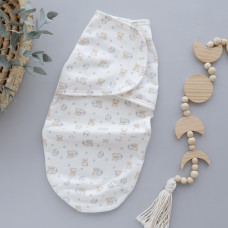 Коконпелюшка на липучці Ведмедик зайчик (Футер - з начосом) 56 (0-1міс)