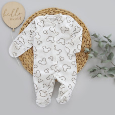 Чоловічок Міккі Молочний (Рубчик) 62 (3-6міс)