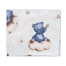 Пелюшка фланелева/байкова (Туреччина) Ведмедик Блакитний на хмаринці 90/80