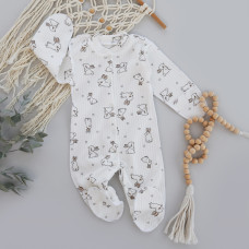 Чоловічок Зайчик Молочний (Рубчик) 56 (0-3міс)