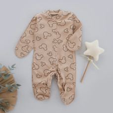 Чоловічок Міккі Бежевий (Рубчик) 56 (0-3міс)