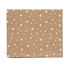 Пелюшка фланелева/байкова (Туреччина) Зірки білі на Бежевому 90/80