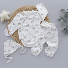 Набір 3в1: Боді, повзунки та шапочка на зав’язках Кохаю Mummy (Інтерлок) 62 (1-3міс)