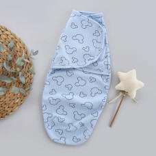 Коконпелюшка на липучці Міккі Блакитний (Рубчик) 56 (0-1міс)