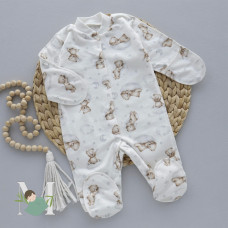 Чоловічок Ведмедик на хмаринці (Футер - з начосом) 62 (1-3міс)