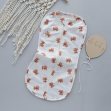 Коконпелюшка на змійці Ведмедики плюшевий (Футер - з начосом) 56 (0-1міс)