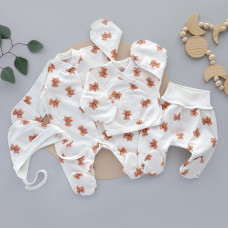 Набір 4в1 Ведмедики плюшевий (Футер - з начосом) 62 (3-6міс)