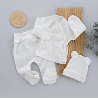 Набір 3в1: Льоля, повзунки та шапочка Молочний (Рубчик) 56 (0-3міс)