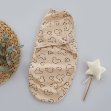 Коконпелюшка на липучці Міккі Бежевий (Інтерлок) 56 (0-1міс)