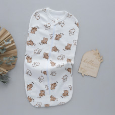Коконпелюшка на змійці Ведмедики Коричневий (Інтерлок) 56 (0-3міс)
