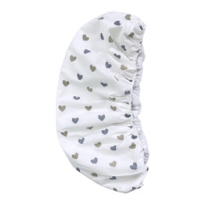 Непромокаюче простирадло на гумці Сердечка Сірий 80/40