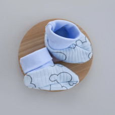 Пінетки Міккі Блакитний (Рубчик) 56 (0-3міс)