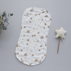Коконпелюшка на змійці Зірки Бежевий (Футер - з начосом) 56 (0-1міс)