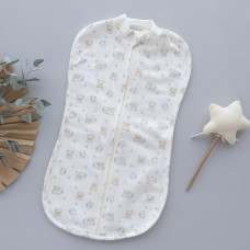 Коконпелюшка на змійці Ведмедик зайчик (Футер - з начосом) 56 (0-1міс)