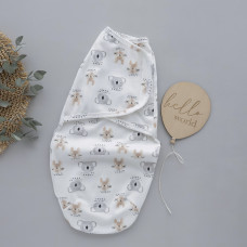 Коконпелюшка на липучці Коали Зайчики (Інтерлок) 56 (0-1міс)