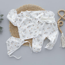 Набір 3в1: Льоля, повзунки та шапочка на зав’язках Кохаю Mummy (Інтерлок) 56 (0-1міс)