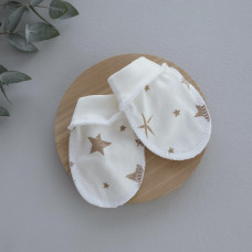 Царапки Зірки Бежевий (Футер - з начосом) 56 (0-3міс)