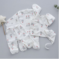 Набір 4в1: Чоловічок, льоля, повзунки та шапочка на зав’язках Кохаю мама тато (Інтерлок) 56 (0-1міс)